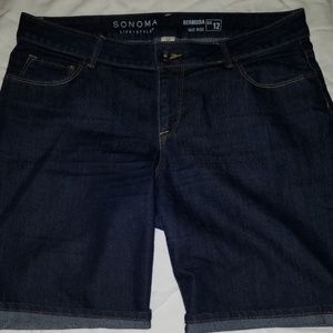 Women's SONOMA Cuffed Bermuda Jean Shorts